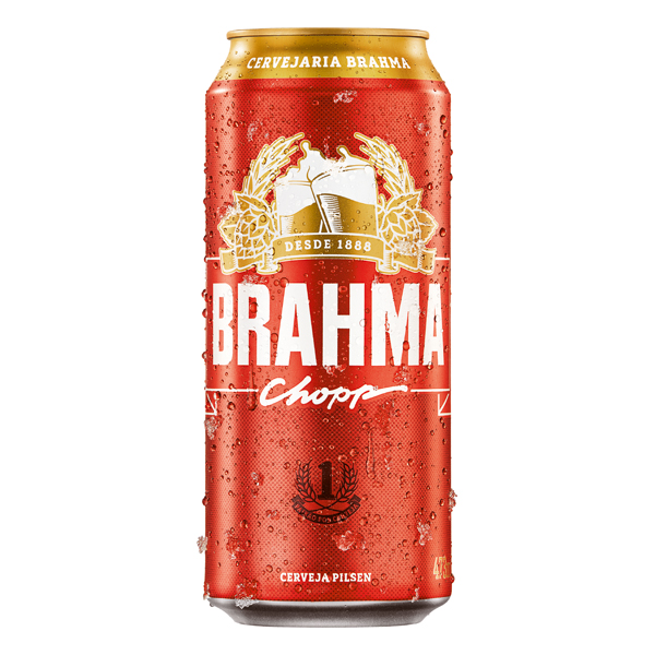 LATÃO 473 ML: Brahma Latão 473ml - A Cerveja Brahma Pilsen é produzida basicamente a partir de água, malte de cevada e carboidratos, além do lúpulo que é o ingrediente definidor do teor de amargor da cerveja