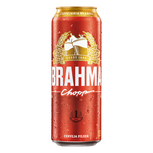 Cerveja: Brahma Lata 550ml - A Cerveja Brahma Pilsen é produzida basicamente a partir de água, malte de cevada e carboidratos, além do lúpulo que é o ingrediente definidor do teor de amargor da cerveja