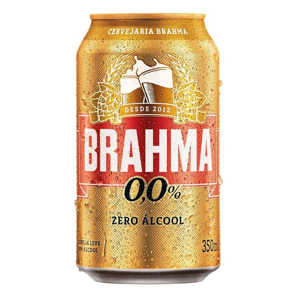 Cerveja: Brahma Chopp Zero Álcool Lata 350ml - A deliciosa sensação da Brahmosidade com zero álcool que você experimenta a cada gole. Nada melhor que uma Brahmosa no limite do gelo. Aprecie com moderação.