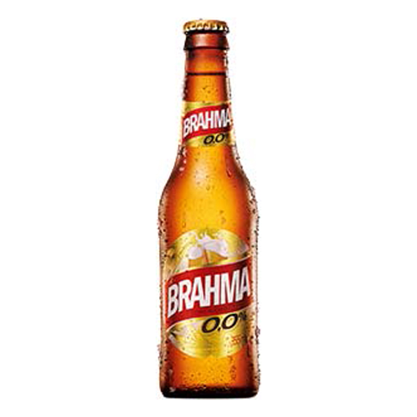 Cervejas 0 álcool e etc: Brahma Zero Álcool Long Neck 355ml - O mesmo sabor da Brahma, completamente sem álcool. Brahma 0,0 tem sabor predominante de malte e notas frutadas e de lúpulo. É leve, com sabor clássico de cervejas de baixa fermentação. De cor amarelo dourada, tem baixo amargor, aftertaste b