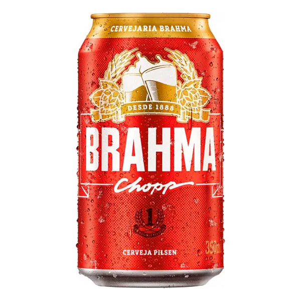 Cerveja: Brahma Chopp Lata 350ml - Não é à toa que tem esse nome. Tanto ela quanto o Chopp Brahma nascem da mesma fonte, têm o mesmo processo de fabricação e só são separados no envasamento. Por isso ela é tão saborosa e refrescante, como o verdadeiro chopp. Teor Alcoólico 4