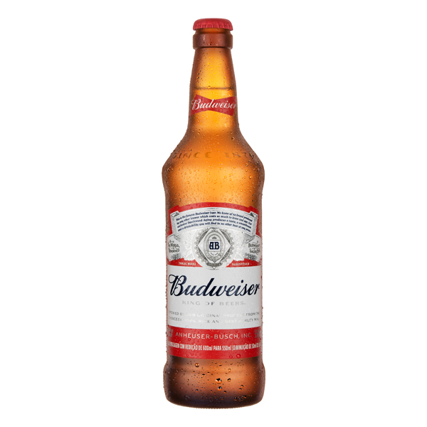 Cervejas: Budweiser One Way 550ml - A cerveja Budweiser é uma standard American lager de sabor leve, cor clara e aroma discreto. Maturada com madeira Beechwood, pra um sabor marcante no começo e suave no final.