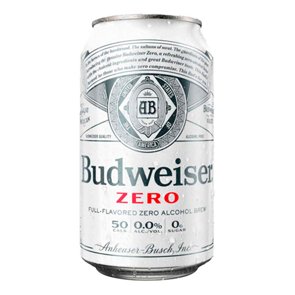 ZERO ÁLCOOL: Budweiser Zero Álcool Lata 350ml - Lançamento da marca, a cerveja possui apenas 50 calorias e zero álcool para você aproveitar todo sabor sem culpa. Em formato lata, a cerveja possui sabor idêntico a versão original.