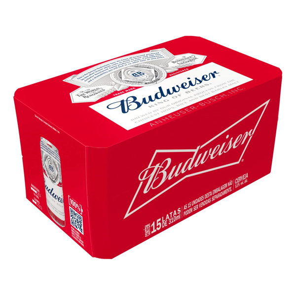 bebidas: Budweiser Lager LongNeck - Desfrute agora mesmo do delicioso sabor e refrescância da Cerveja Budweiser! A Budweiser é uma Standard American Lager de sabor leve, cor clara e aroma discreto. Maturada com madeira Beechwood, para um sabor marcante no começo e suave no fi