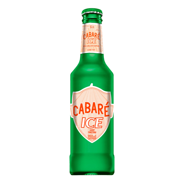 Ices: Cabaré Ice Tangerina - Bebida feita á base de saquê, vodka e cachaça Cabaré prata, o Cabaré Ice possui sabor suave, marcante e e refrescante. Drink pronto para beber, possui delicioso sabor de tangerina. Teor alcoólico de 5%.