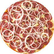 Tradicionais: Calabresa - Pizza Broto (Ingredientes: Calabresa, Cebola Fatiada, Molho, Mussarela, Orégano)