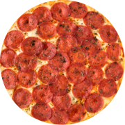 Especiais: Pepperoni - Pizza Broto (Ingredientes: Molho, Mussarela, Orégano, Pepperoni Fatiado)
