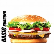 Hambúrguer: Basic Burguer - Hambúrguer (Ingredientes: Pão, Carne, Queijo, Ovo, Alface, Maionese)