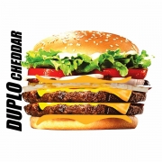 Hambúrguer: Duplo Cheddar - Hambúrguer (Ingredientes: Pão, 2 Carnes, Cheddar Fatia, Alface, Maionese)