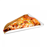 FATIA DE PIZZA: Brócolis - Mussarela, brócolis e requeijão cremoso.
