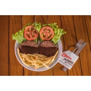 Steak Burgers: Carne Bovina ao Molho Barbecue - Steak 300g + Fritas