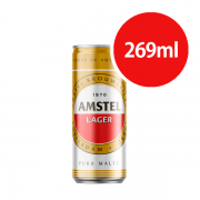 Cerveja: Amstel lata 269 ml - cerveja