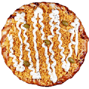 Tradicionais: Frango c/ Requeijão Cremoso - Pizza Grande (Ingredientes: Molho, Azeitonas, Frango, Requeijão Cremoso, Orégano)