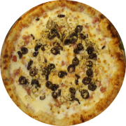 Tradicionais: Mooca - Pizza Individual (brotinho) (Ingredientes: Molho de Tomate, Mussarela, Presunto, Catupiry, Cogumelos Fatiados, Parmesão, Azeitona Preta, Orégano)