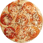 Tradicionais: Napolitana - Pizza Grande (Ingredientes: Molho de Tomate, Mussarela, Orégano, Parmesão, Tomate Fatiado)