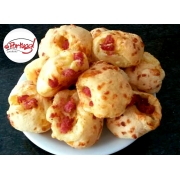 Pães: Mini Pão de Queijo Rech Calabresa - 6 UND Cód-3574 - PÃES (Ingredientes: Pacote com 06 unidades de mini pão de queijo recheado com calabresa)