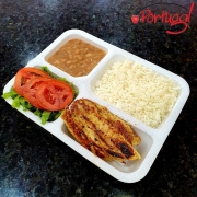 Refeições: Executivo Filé de Frango Cód-7080 - Executivo (Ingredientes: Marmita Executiva de Filé de Frango Filetado acompanhado de arroz branco, Feijão carioca e Salada de Alface Ou Maionese)
