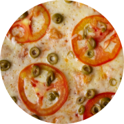 Tradicionais: Mussarela Especial - Pizza Família (Ingredientes: Azeitona, Molho, Mussarela, Orégano, Tomate)