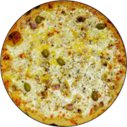 Tradicionais: 012.Champignon - Pizza Brotinho (Ingredientes: Bacon, Champignon Temperado à Moda da Casa, Mussarela)