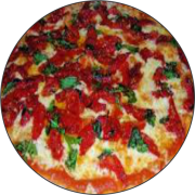 Tradicionais: 035.Rúcula 2 - Pizza Brotinho (Ingredientes: Mussarela, Rúcula, Tomate Seco)