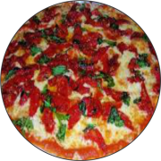 Tradicionais: 038.Tomate Seco - Pizza Brotinho (Ingredientes: Manjericão, Mussarela, Parmesão, Tomate Seco)