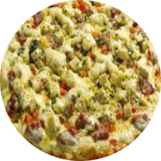 À Moda da Casa: 048.Espanhola - Pizza Brotinho (Ingredientes: Atum, Ervilha, Mussarela, Palmito)