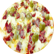 À Moda da Casa: 050A.Gaúcha Especial C/ Mussarela - Pizza Brotinho (Ingredientes: Alho Poró Refogado, Cebola, Mussarela, Ovos, Picanha)