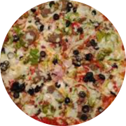 Nostra Itália: 072.Solemio - Pizza Brotinho (Ingredientes: Bacon, Champignon, Lombo Canadense, Manjericão, Mussarela de Búfala, Ovos, Parmesão P/ Gratinar)