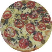 Tradicionais: 022.Marguerita - Pizza Brotinho (Ingredientes: Manjericão, Mussarela, Parmesão, Rodelas de Tomate)