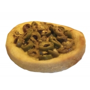 Esfihas Salgadas: Esfiha de Azeitona - Queijo Minas, Mussarela e Azeitona