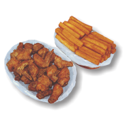 Cestas: Cesta Nº6 (3 a 4 Pessoas) - Cesta Nº6 (Ingredientes: 01 Frango à Passarinho + 01 Porção à Escolha ( Fritas, Polenta ou Mandioca), Meio a Meio ou Tudo na Porção.)