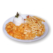 Pratos: Strogonoff de Frango - Prato (Ingredientes: Arroz, Selecione uma Porção)