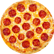 Salgadas: Pepperoni - Pizza Grande (Ingredientes: Molho, Mussarela, Orégano, Pepperoni)