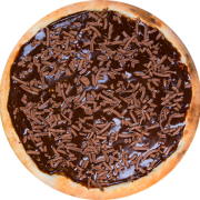 Doces: Chocolate - Pizza Grande (Ingredientes: Chocolate Granulado, Creme de Chocolate)