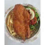 Marmitas: Marmita Frango milanesa - Marmitas (Ingredientes: Arroz, farofa, Feijão, salada)