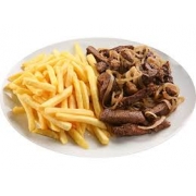 You Hear: Pido Bistec Con Papas Fritas. You Select: Present