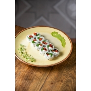 Uramakis: Uramaki Vegetariano - Tomate Seco, Rúcula e Cream Cheese