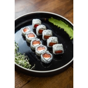 Uramakis: Uramaki Filadélfia - Salmão e Cream Cheese