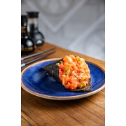 Temakis: Temaki Niru - Temaki (Ingredientes: Cebolinha, Tartar de Salmão)