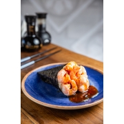 Temakis: Temaki Ebistral - Temaki (Ingredientes: Camarão, Molho de Ostra)