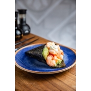 Temakis: Temaki Hawai - Temaki (Ingredientes: Abacate, Camarão, Cream Cheese)