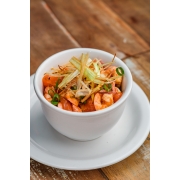 Bowls: Bowl O Tao - Bowl (Ingredientes: Camarão, Cebolinha, Cream Cheese, Crispy de Alho Poró, Cubos de Salmão Cru, Molho de Ostra)