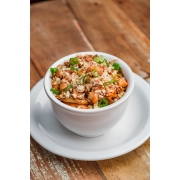 Bowls: Bowl Salmeji - Bowl (Ingredientes: Amêndoas, Cebolinha, Cream Cheese, Cubos de Salmão e Shimeji Salteado na Manteiga Com Shoyu)