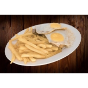 Pratos: Filé e Cia - Prato Inteiro / Indicado de 2 à 3 pessoas (Ingredientes: 02 Filés Mignon, 02 Ovos, Alface, Arroz, Fritas, Pão, Tomate)