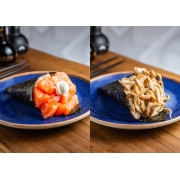 Promoções: Dupla de Temakis Salmão - Shimeji - Super Promoção Dupla deTemakis (Um Salmão Filadélfia e outro Shimeji)