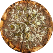 Especiale: 07- Atum - Pizza Grande (Ingredientes: Atum, Azeitona, Molho de Tomate, Orégano, Rodelas de Cebola Frescas)