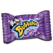 Bala, pirulitos, Chicletes: Bubbaloo Uva)