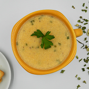 Sopas: Eslava - Sopa (Ingredientes: Carne, Creme de Batata, Creme de Leite)