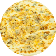 Tradicionais: 5 Queijos - Pizza Grande (Ingredientes: Catupiry, Gorgonzola, Molho de tomate, Mussarela, Orégano, Parmesão, Provolone)