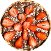 Doces: Afrodite - Pizza Grande (Ingredientes: Leite Ninho®, Morangos, Nutella®)
